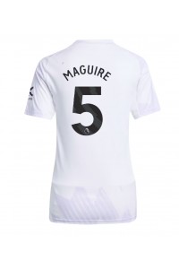 Manchester United Harry Maguire #5 Jalkapallovaatteet Naisten Vieraspaita 2025-26 Lyhythihainen